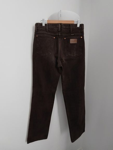 Wrangler Men's Cowboy Cut Slim Fit Jeans Dark Chocolate Size 30x34 100% Cotton - Picture 10 of 15
